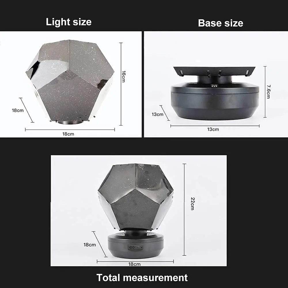 

3 Colors Changing Geometric Christmas Star Projector Battery Remote Control Galaxy Projector DIY Starry Sky Night Light