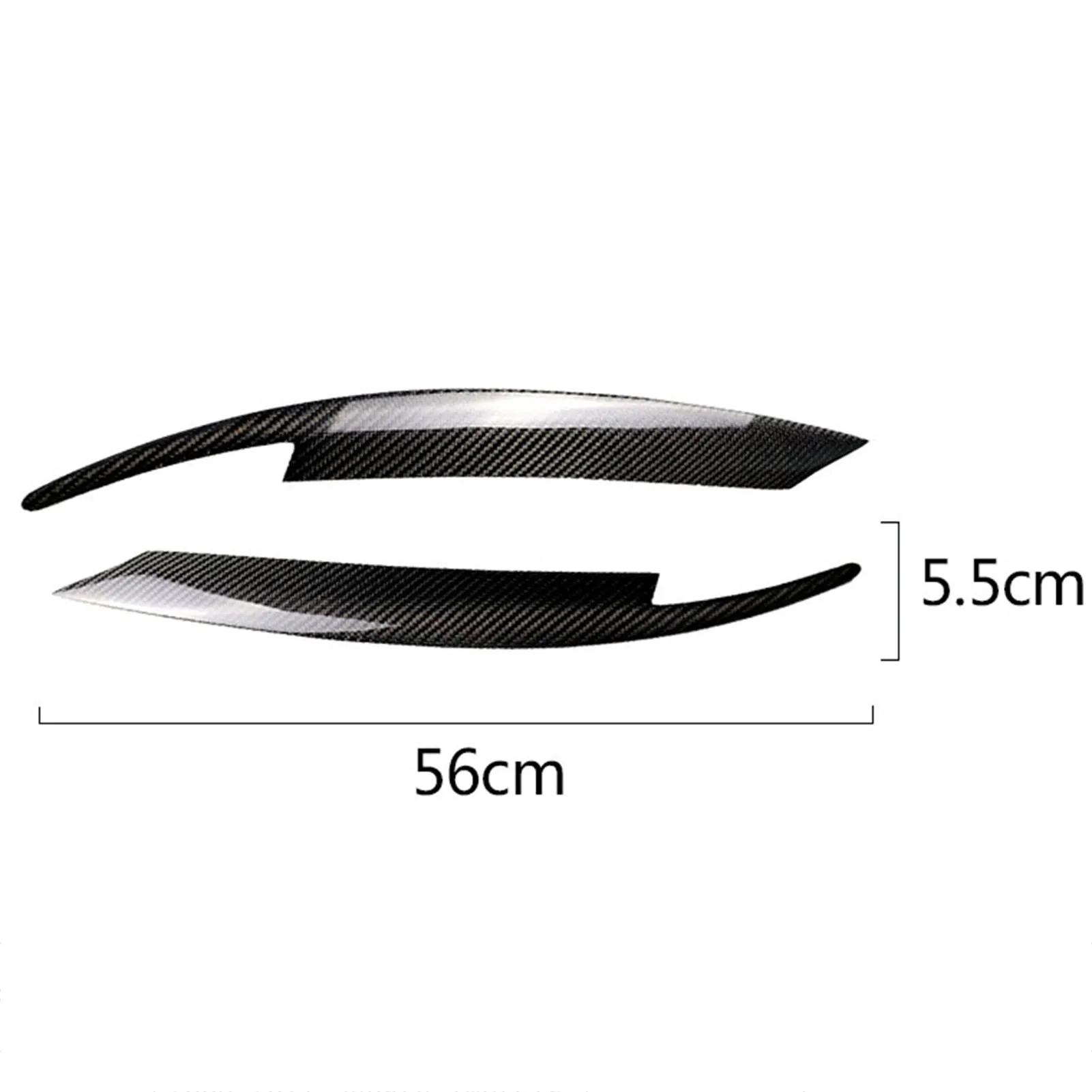 

Scratch Resistance Headlight Decoration 2Pcs Carbon Fiber Car Headlight Eyebrow Eyelid Trim for Subaru WRX 10 2008-2011