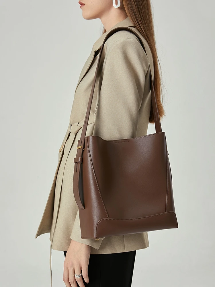 

Fashion Simple Genuine Leather Women Tote Bag\Handbag Real Leather Female Shoulder Bag Designer Crossbody Bag Big