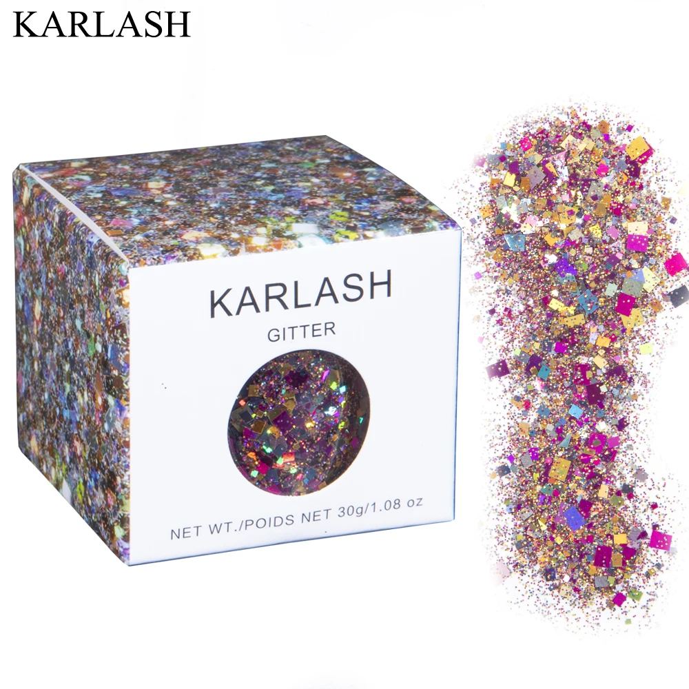

Блестки для макияжа KARLASH, 30 г, блестящая Подвеска г