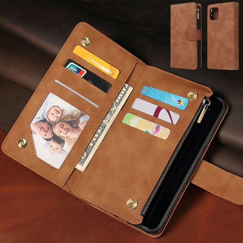 Кожаный чехол с откидной крышкой на молнии для телефона Samsung Galaxy A91 A81 A71 A51 A41 A21 A01 Note10 S10 Lite A10 A20 E A30 A40 A50 A70 S