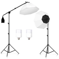 sh softbox lighting kits octagon umbrella photography light kit continuous lighting system for e27 photo studio with carry bag