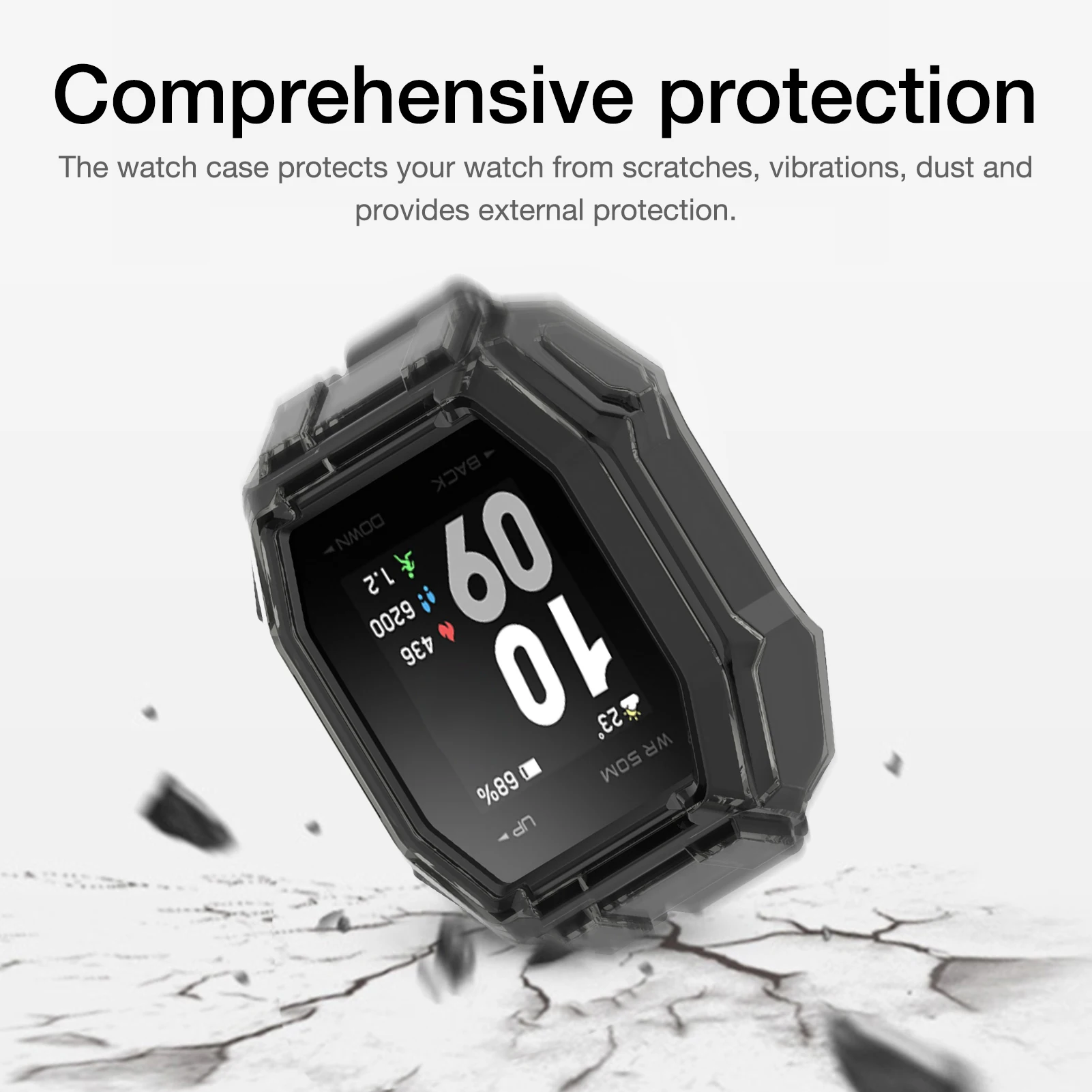

TPU Protective Case Cover For Huami Amazfit Ares Protection Cover SoftShell Smart Watch Bracelet Colorful Protector Frame