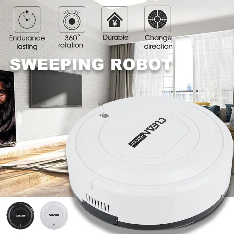 Домашний USB умный ультра тонкий маленький зарядный пылесос подметальный робот