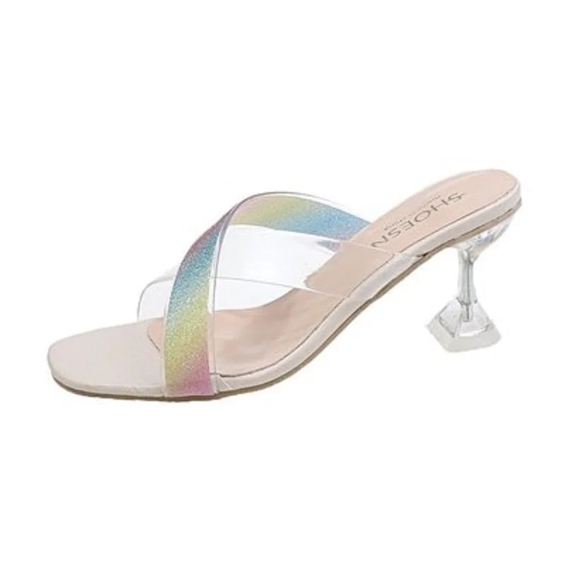 Женские шлепанцы Сезон лето Новинка 2020 года Износостойкая прозрачная пленка из