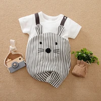 summer baby boy girl cartoon animal rompers short sleeve cotton infant newborn baby%e2%80%98s clothing