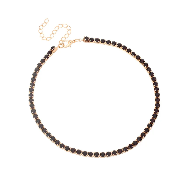 Простое короткое ожерелье с розовыми хрустальными бусинами женская бижутерия