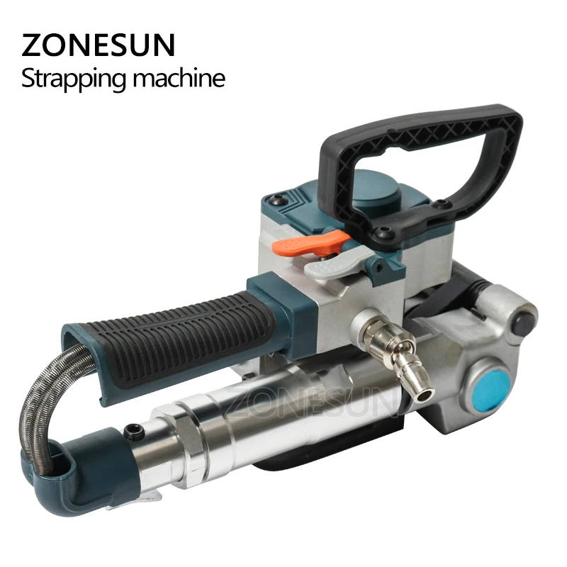 

ZONESUN Pneumatic Friction Welding Baler Strapping Machine Air PET Banding Machine Tool For 13-19mm Width PET Straps