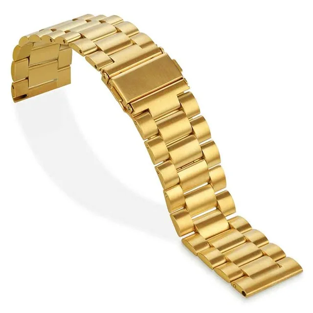 Gold 16/18/20 мм/22 мм/24 мм Quick Release заменить Для мужчин t ремешок для наручных часов Премиум твердая Нержавеющая сталь металлический Бизнес браслет ремешок Для мужчин, мужские часы - Цвет ремешка: Gold