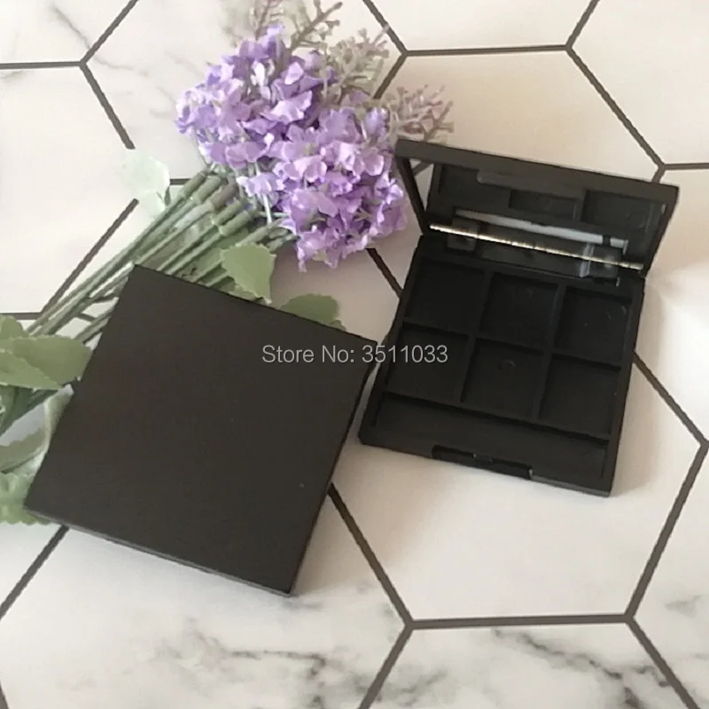 12/24/40 шт. 6 ячеек матовая черная квадратная пластина для помады чехол сделай сам