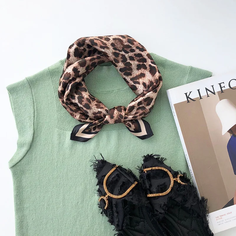 Высокое качество Леопардовый Для женщин шарф 100% натуральные шелковые шарфы 2020