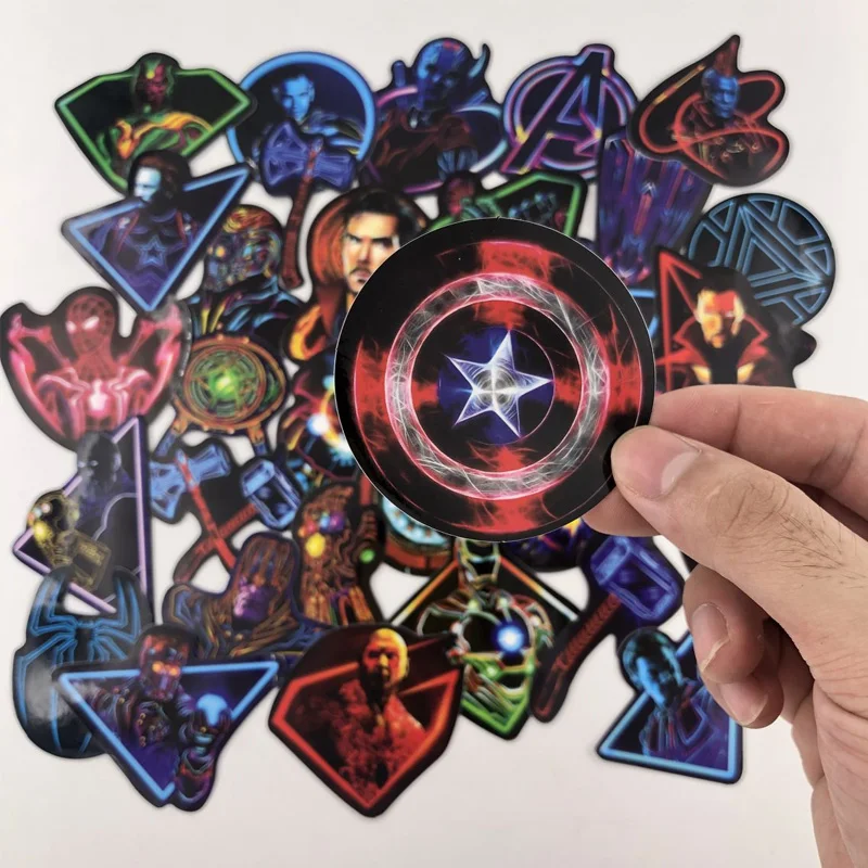 Не повторяются наклейки Marvel водонепроницаемые для ноутбука мото скейтборд багаж гитара мебель наклейка "Мстители"