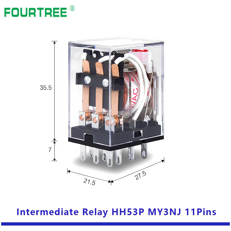 5 шт. промежуточное реле HH53P MY3NJ катушки общего DPDT мини электромагнитное с