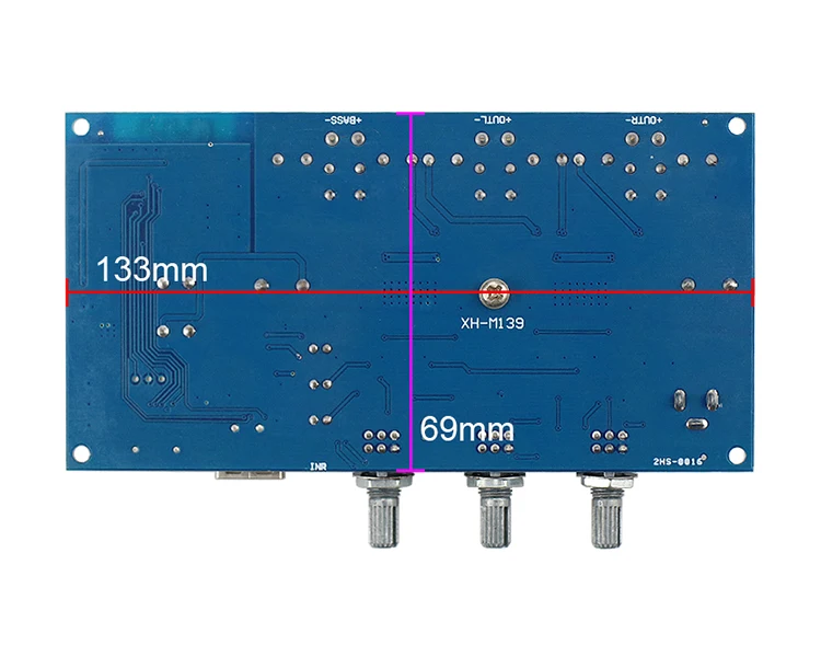 GHXAMP TPA3116 Bluetooth 2,1 Плата усилителя Hifi сабвуфер цифровой усилитель мощности 50 Вт* 2+ 100 Вт USB TF декодирование воспроизведения DC18-24V 1 шт