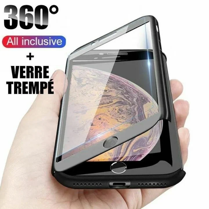 

Coque + Verre Trempé Housse 360 PC Rigide For iPhone 11/Pro Max/XR/Xs 8/7/6S Plus