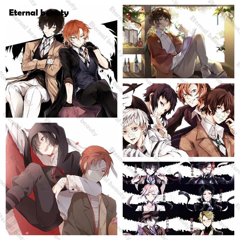 

Full Drill Cross Stitch Diamond Picture Home Decoration Japanese Anime Role Embroidery Wall Sticker Painting for Handmade Gift