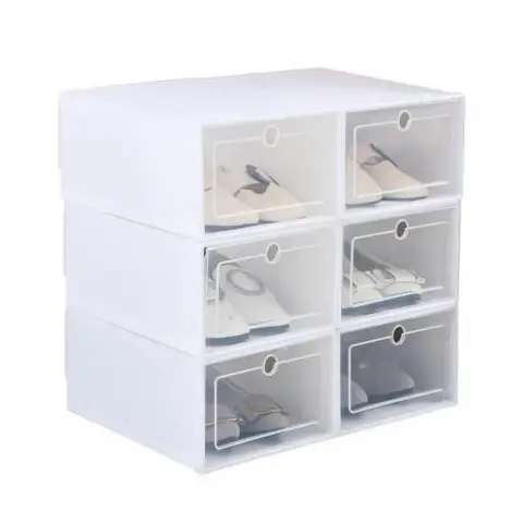 Органайзер для обуви, ящик, утолщенный прозрачный пластиковый ящик для хранения обуви, прямоугольный полипропиленовый утолщенный ящик, коробки для обуви