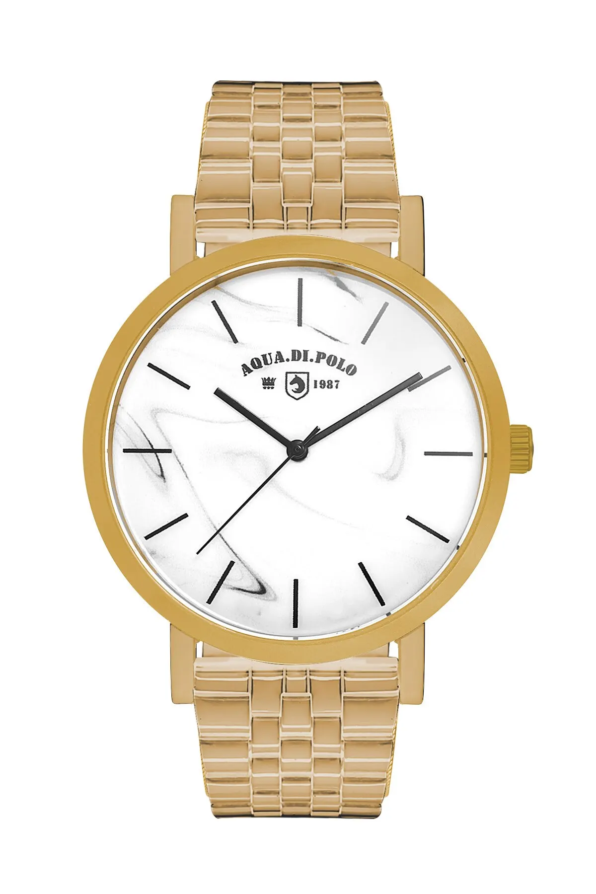 

2020 top Brand Luxury Fashion Unisex Gold Metal Quartz Wrist watch APSV1-A8978-UM454 Aqua di Polo 1987