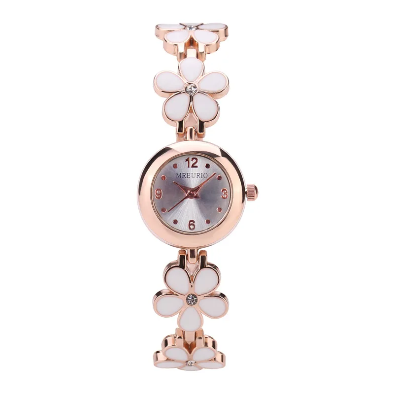 

Flowers Watches Clock Women Luxury Crystal Stainless Steel Wristwatches Ladies Dress Quartz Watch