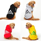 Зимняя толстовка с капюшоном для собак среднего и крупного размера, Флисовая теплая толстовка с капюшоном, пальто для Лабрадора, французского бульдога, одежда