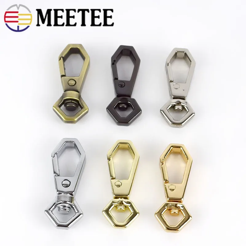 10/30 шт Meetee 7 мм Металлические пряжки для сумок ошейник карабины вертлюжные
