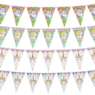 Баннер из бумаги с единорогом на 1-й день рождения, украшения для вечеринки в честь Дня Рождения, детский флаг Русалочки, баннер для будущей мамы, гирлянда для свадьбы