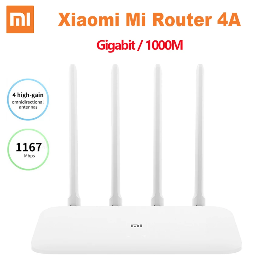 Роутер Xiaomi Mi 4A Gigabit Edition 1000M 2 4 ГГц 5 Wi Fi ПЗУ 16 Мб DDR3 64 128 с высоким коэффициентом