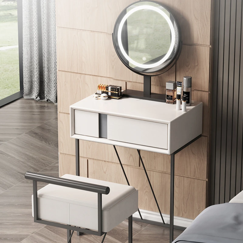 

Girl White Nordic Dresser Mirror Modern Minimalist Dressing Table Bedroom Furniture Tocador Maquillaje Makeup Storage OB50HZ