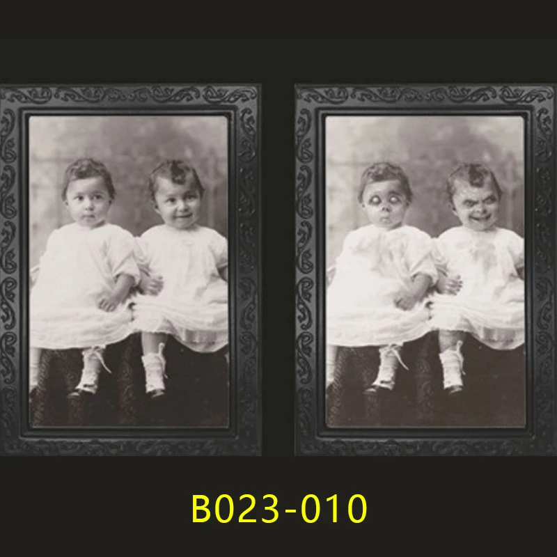 B023-010 Страшный Хэллоуин бар дом с привидениями 3D Изменение лица художественная картина рамка сценическое украшение реквизит гостиная живопись Fd - Цвет: B023-010
