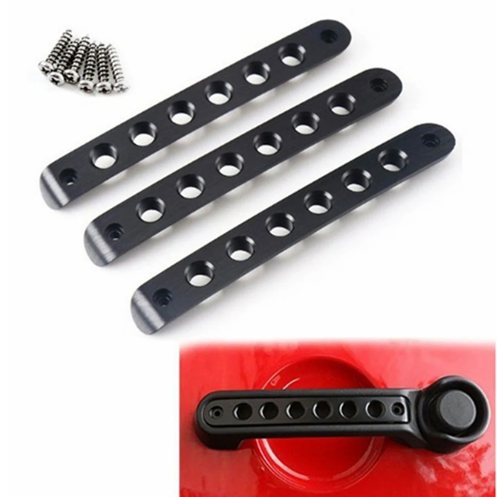

Front Door Aluminum Grab Handle Cover Door Handle Insert Part Handle Cover Trim For Jeep Wrangler JK 2007-2016