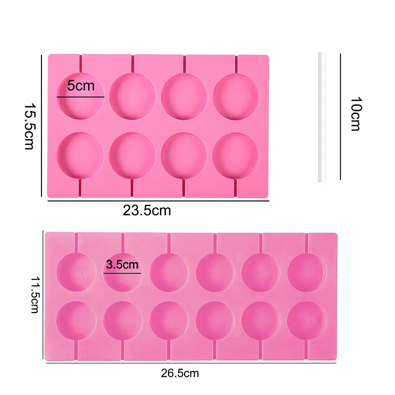 Круглый леденец на палочке плесень с барабанные палочки DIY домашний десерт пресс