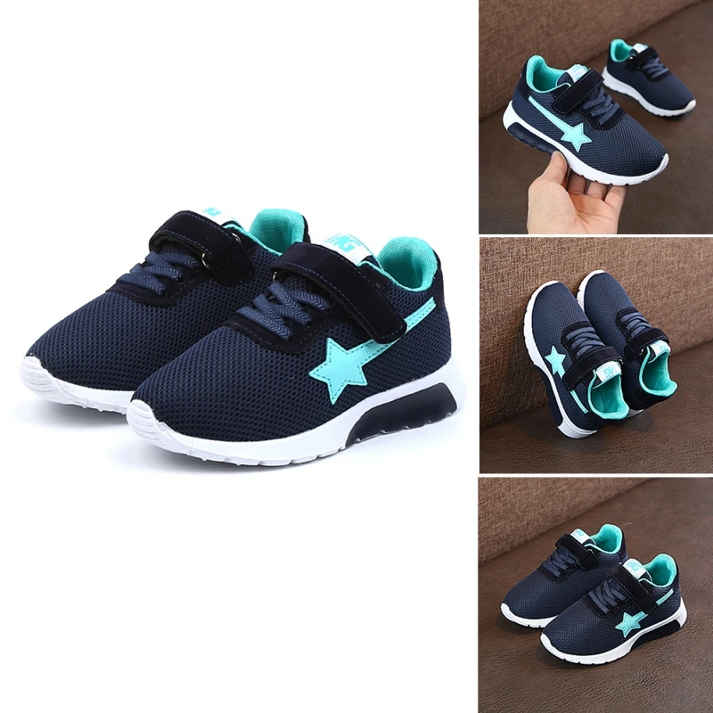 

Autumn Baby Girls Shoes Breathable Anti-Slip Toddler Soft Soled Walking Star Patttern Sneakers