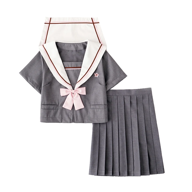 2021 Japanese School Uniforms New Autumn Long Sleeve Sailor Top Pleated Skirt Sets Harajuku Anime Suit Girls JK | Тематическая