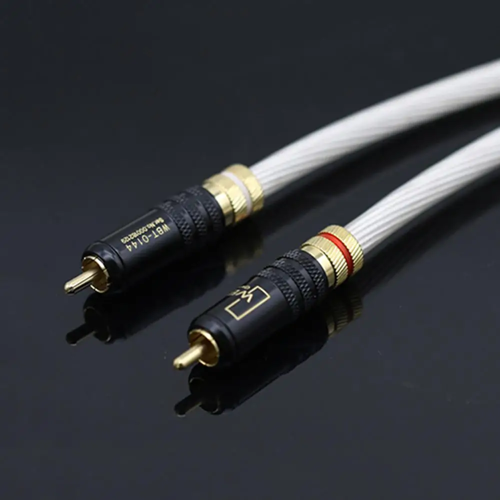 Холдейн пара HIFI кабель RCA аудио 7N OCC монокристалл с серебряным покрытием