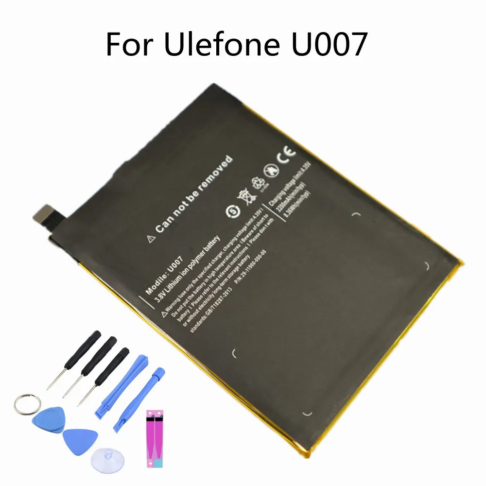 

High-quality Original Replacement Bateria For Ulefone U007 Phone Battery 2200mAh High Capacity New Batteries + Tools