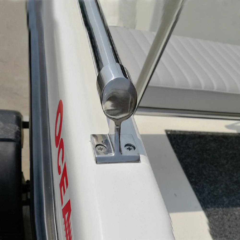 

2PCS 316 Stainless Steel Boat Hand Rail Fitting Right End Stanchion 25mm Heavy Marine Hardware For 25mm Tube