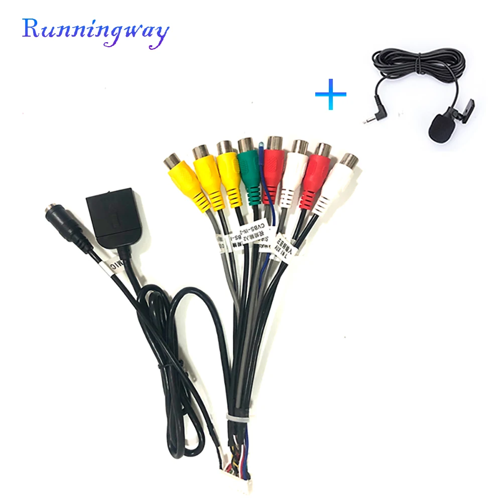 Runningway автомобильное стерео радио RCA выходной провод Aux-in адаптер кабель - купить