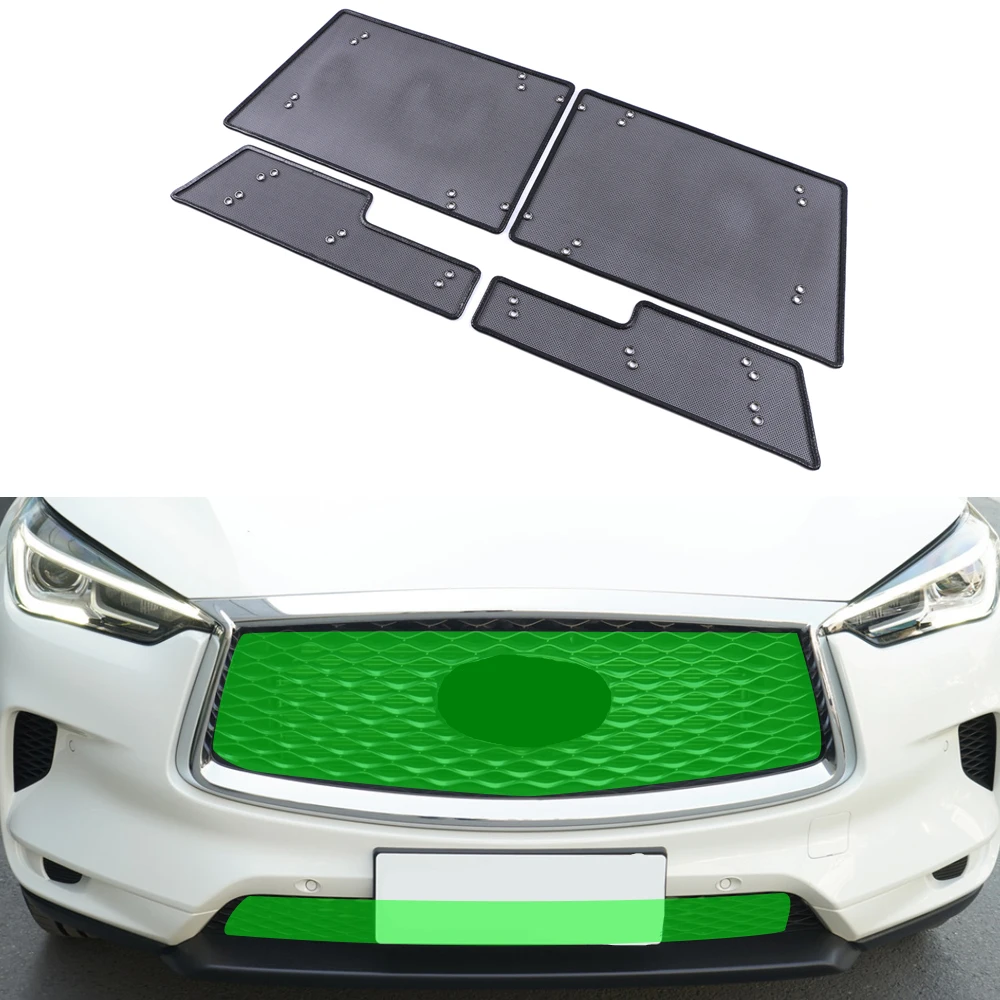 

For Infiniti QX50 2019-2021 Car Accessory Front Grille Insert Net Anti-insect Dust Garbage Proof Inner Cover Net Stainless Mesh