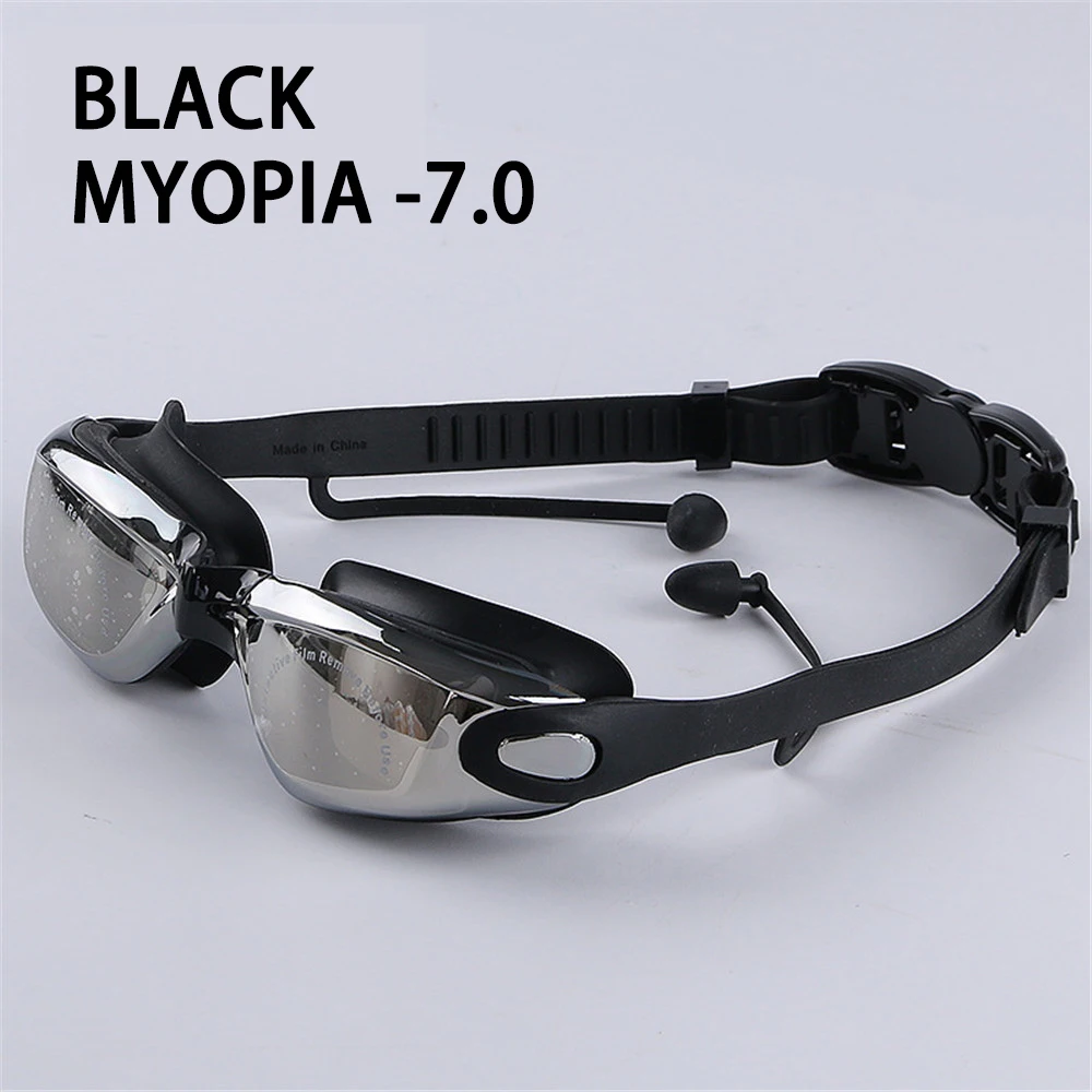 Black Myopia 700 Профессиональные плавательные очки близорукость Мужчины Женщины Анти-туман водонепроницаемый силиконовый Арена бассейн плавательные очки диоптрий спортивные очки - Цвет: Black Myopia 700