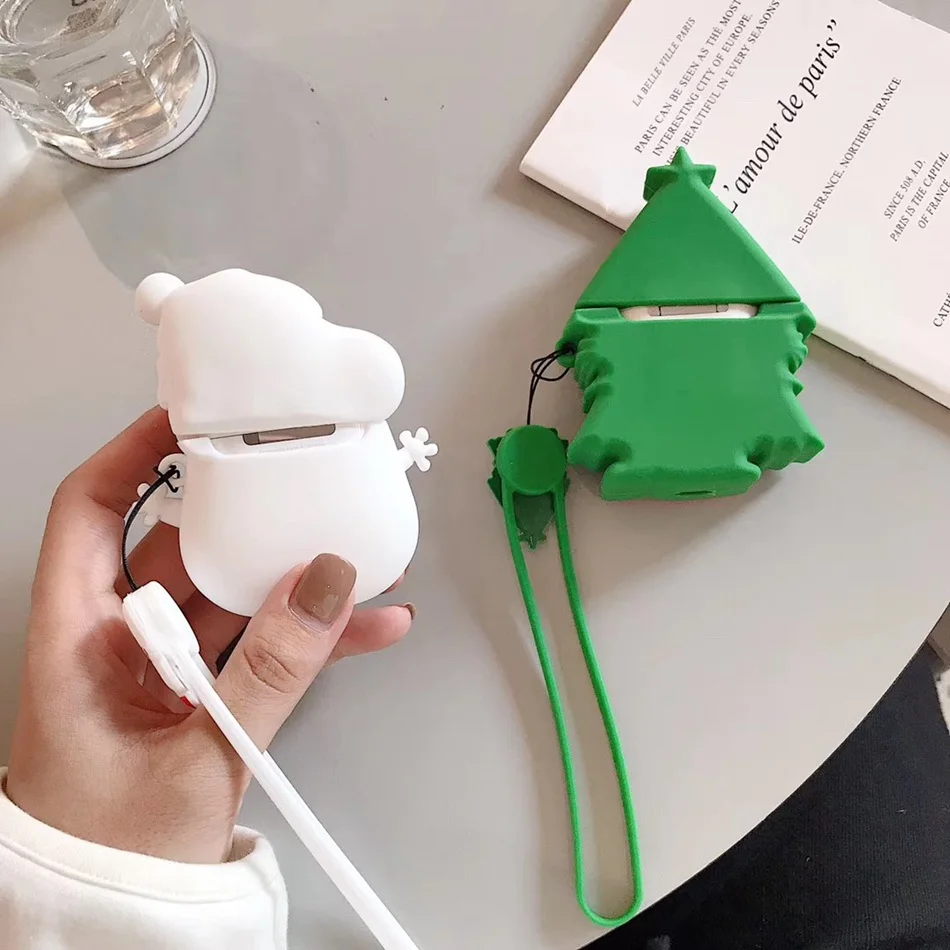 Чехол для наушников для Airpods, силиконовый чехол, Мультяшные милые чехлы для наушников для Air Pods, чехол s для Apple, Earpods, наушники, аксессуары 2