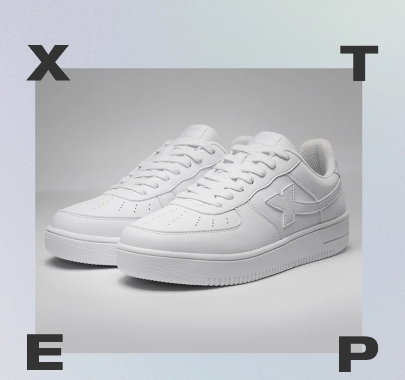 Xtep Stan/женская и мужская обувь для скейтбординга; Новинка; повседневные белые кроссовки для пары; мужские и женские популярные ботинки для скейтбординга; 881219319851