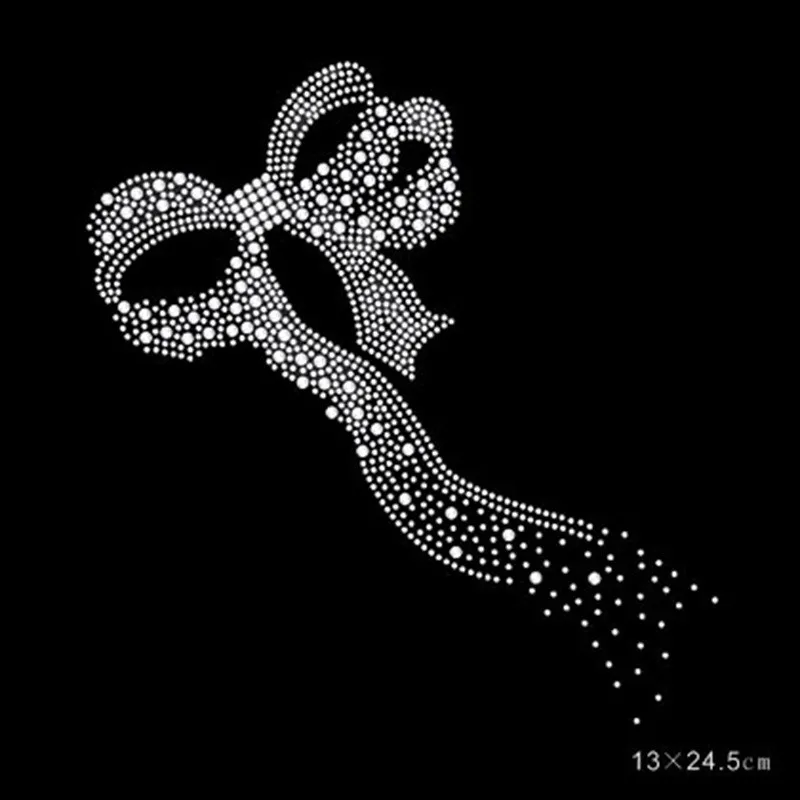 2 шт./лот, модные патчи с бантом, стразы с горячей фиксацией, стразы с инкрустацией