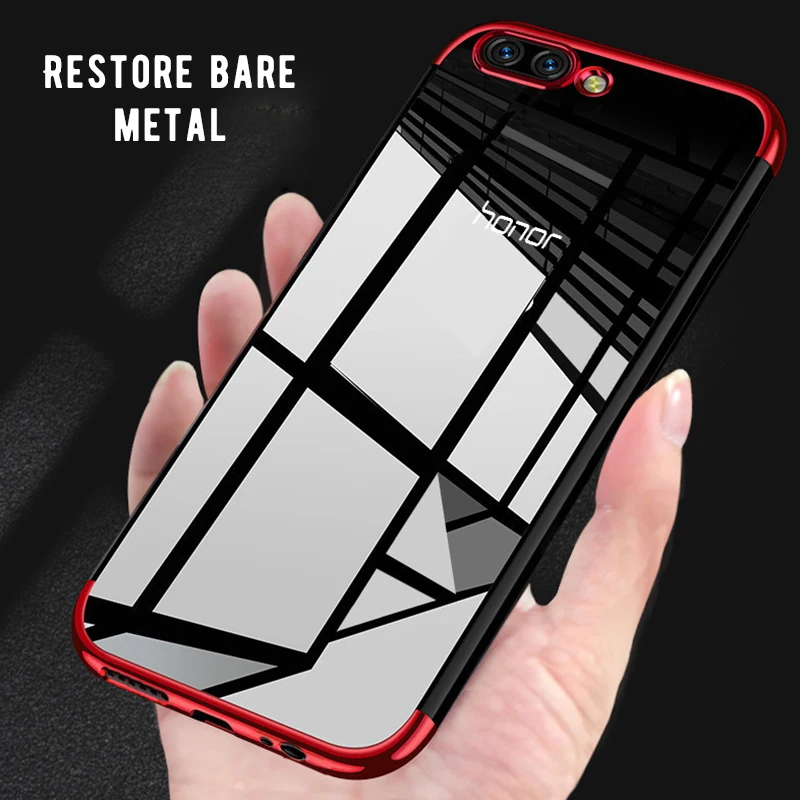 Ультратонкий Мягкий чехол из ТПУ с гальваническим покрытием для Huawei Honor 20 Pro 10 lite 9