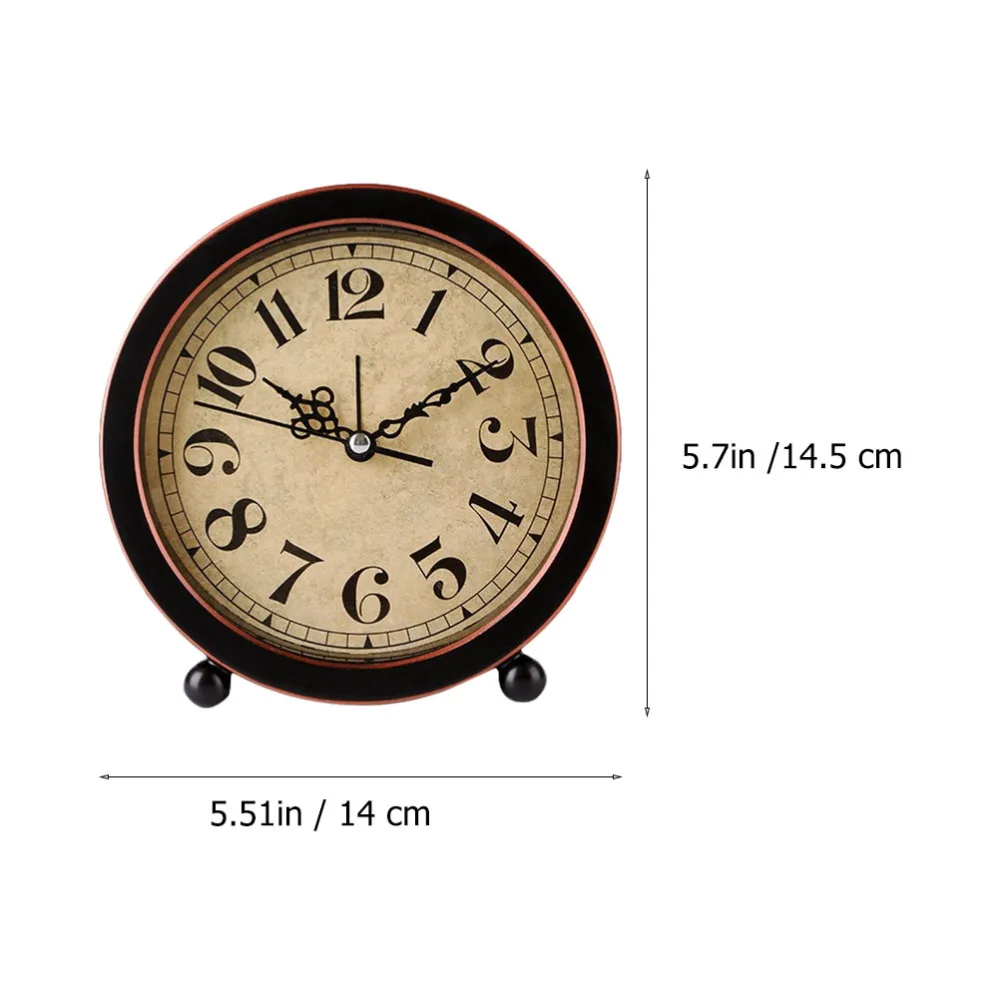 

Retro Alarm Clock Tabletop Clock Decorative Desktop Clock for Home Bedroom