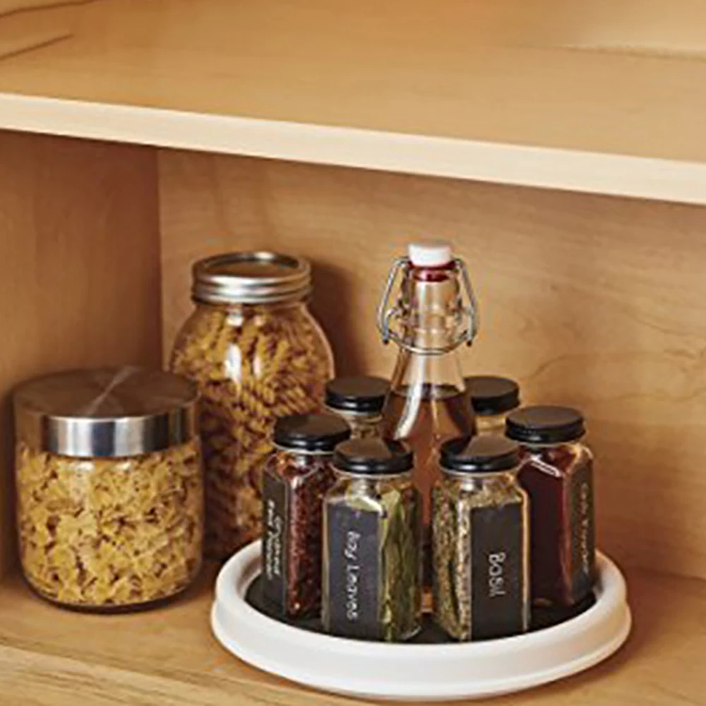 Вращающаяся полка для хранения приправ нескользящий шкаф кладовой ленивый