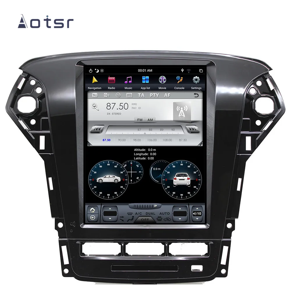 Автомобильный GPS навигатор в стиле Tesla Android 9 0 для Ford Mondeo/Fusion MK4 2011 2013 автомобильное