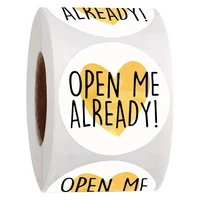 1 5 inch round letter open me already stickers thank you stickers for gift box decor labels stationery envelope seal labels