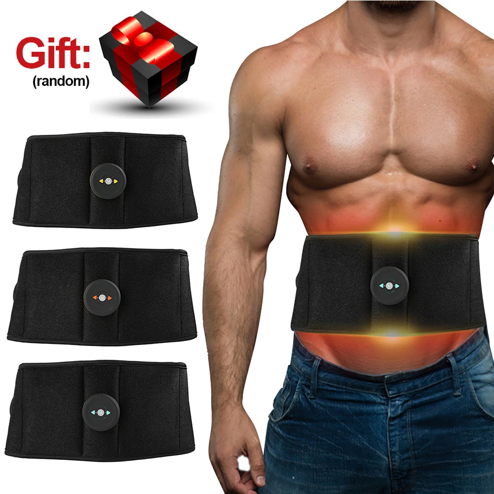 Вибрации мышц брюшного Фитнес тренер массажер пояс Поддержка EMS для сжигания