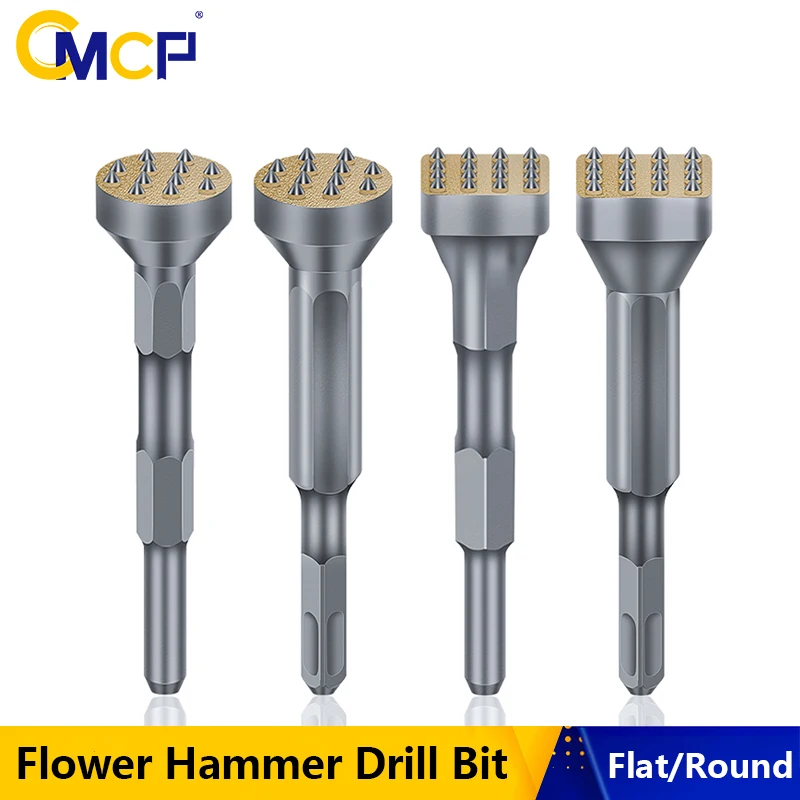 

CMCP Alloy Electric Hammer Chisel Drill Bit 4/12/16Teeth Drill Bit For Gouging The Surface Of Concrete Cement Wall Slab Viaduct