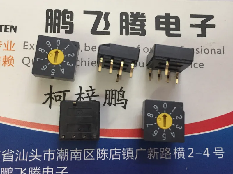 1PCS Japan COPAL SC-2010W 0-9/10-bit rotary dial coding switch 3: 3-pin straight plug 6-pin positive code | Электронные
